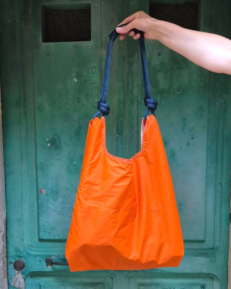 Seashopper Recycled Orange and GreyTote