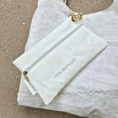Seashopper Recycled White and Navy/Red Tote