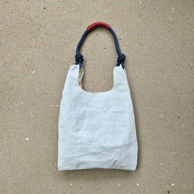 Seashopper Recycled White and Navy/Red Tote