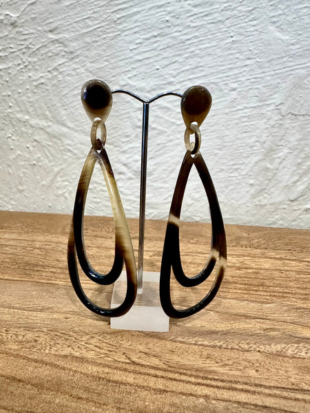 SOYANg Paris Dark Horn Tear Drop Earring