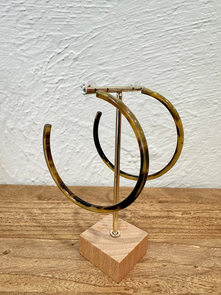 SOYANg Paris Dark Light Horn Hoop Earring