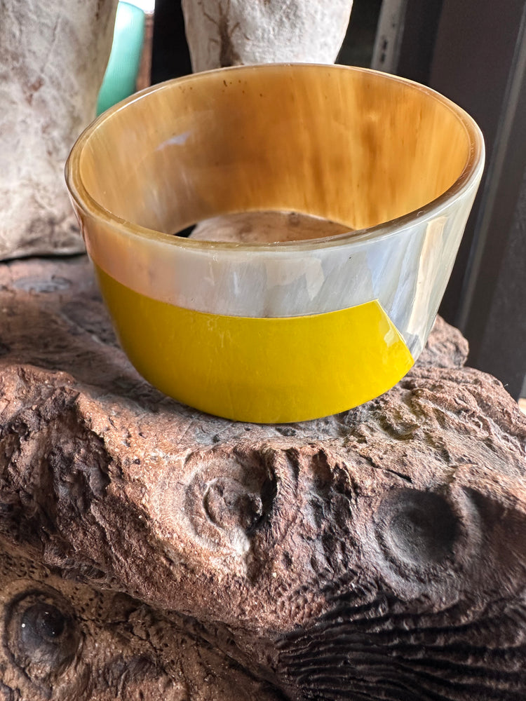 Soyang Paris Horn Two Tone Wide Bangle