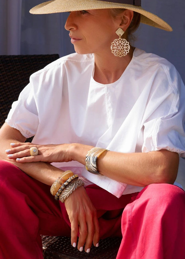 Soyang Paris Horn and Red Bangles Set of 3