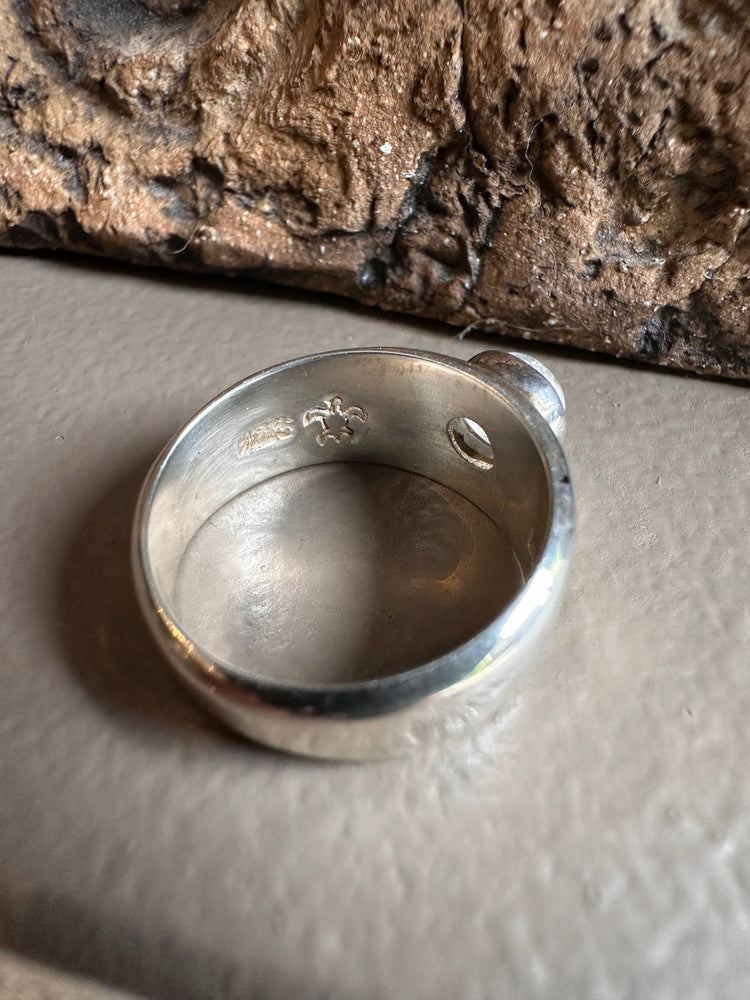 Sterling Silver and Rainbow Moonstone Ring