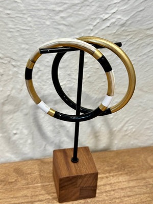 Soyang Paris Black and Gold Horn Bangle