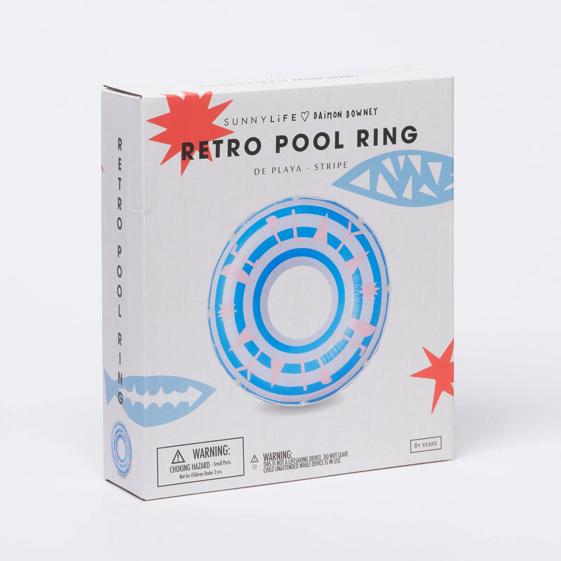 Sunnylife Retro Pool Ring De Playa Stripe