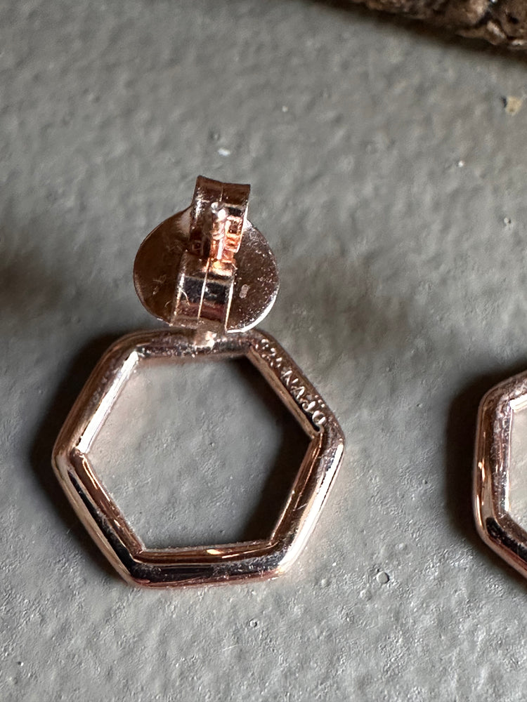 Najo Geo Rose Gold Stud Earring