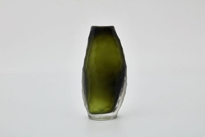 The Foundry House Calypso Olivine Vase Glass
