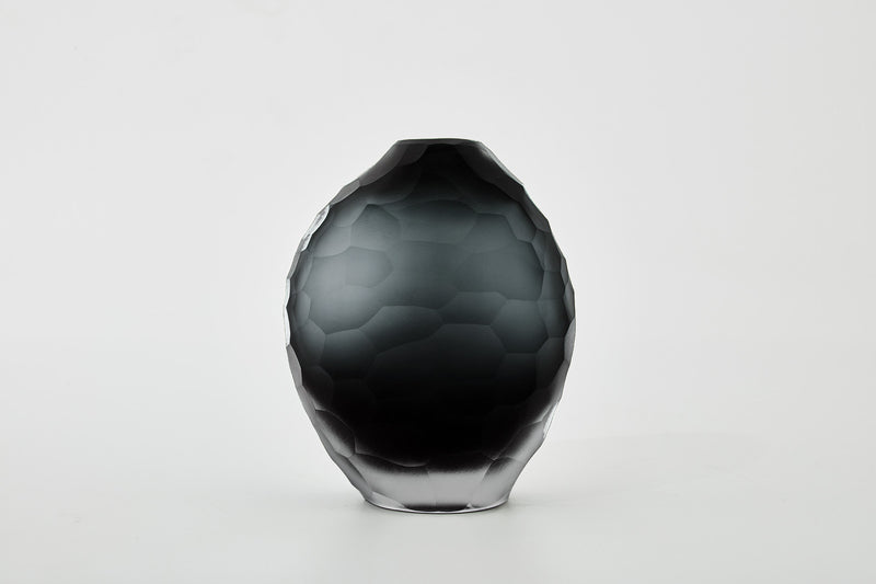 The Foundry House Calypso Dark Smoke Vase Glass