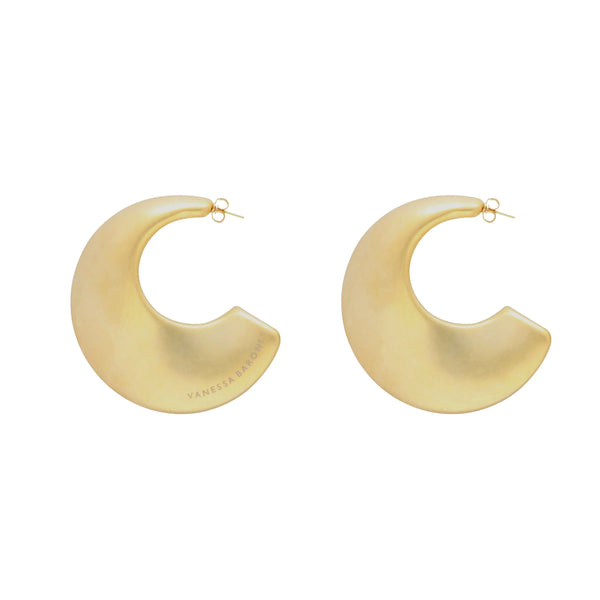 Vanessa Baroni Big Moon Vintage Gold Earring