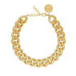 Vanessa Baroni Flat Chain Gold Vintage Necklace