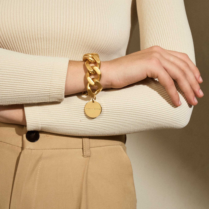 Vanessa Baroni Flat Chain Gold Vintage Bracelet