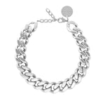 Vanessa Baroni Big Flat Chain Silver Necklace