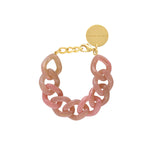 Vanessa Baroni Flat Chain Rose Marble Bracelet