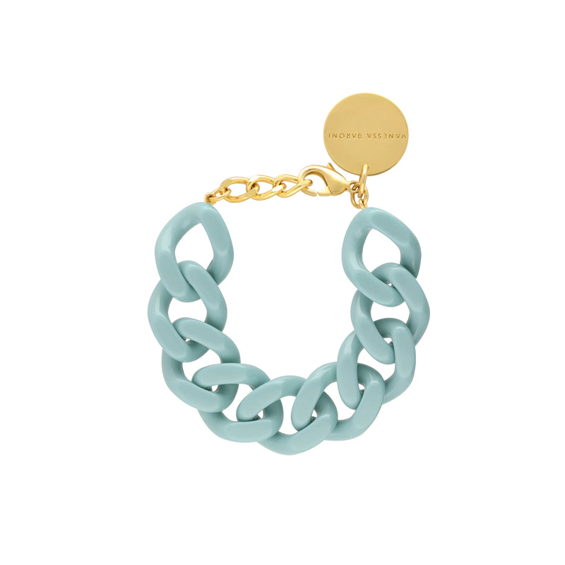 Vanessa Baroni Flat Chain Baby Blue Bracelet