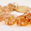Vanessa Baroni Flat Chain Confetti Orange Bracelet