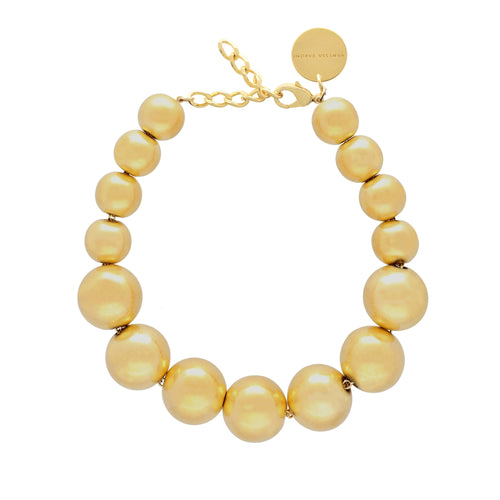 Vanessa Baroni Vintage Gold Bead Necklace