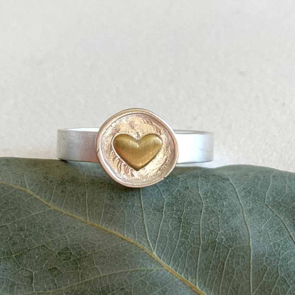 via Smith Jantung 2 Brass and Silver Ring