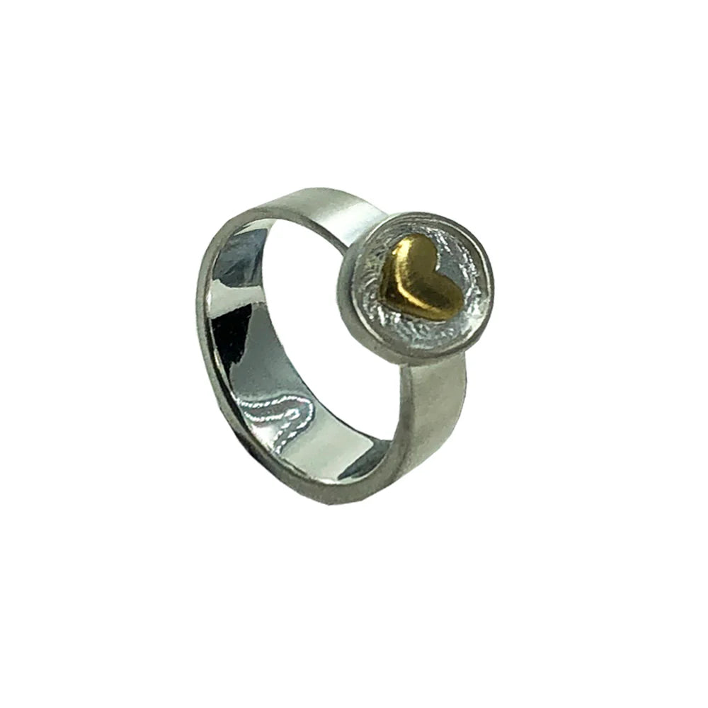 via Smith Jantung 2 Brass and Silver Ring