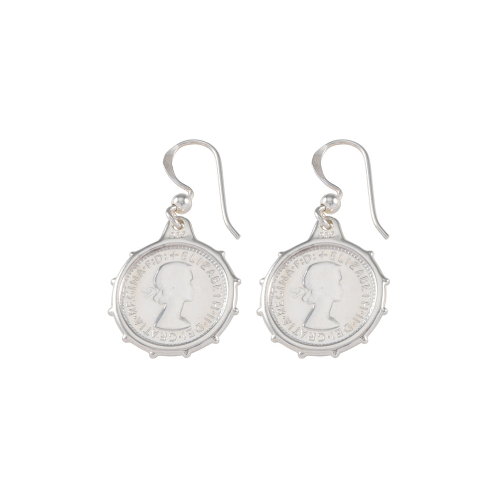 Von Treskow Coin Threepence Earrings