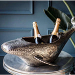 Atrani  Humpback Whale  Nickel Plated Wine Cooler