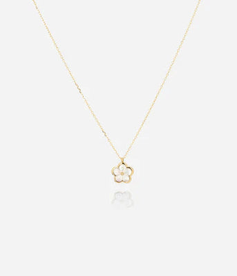 Zag Bijoux Flores Gold and Mother of Pearl Necklace