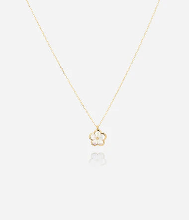 Zag Bijoux Flores Gold and Mother of Pearl Necklace