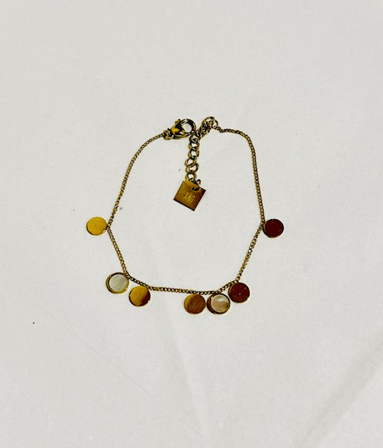 Zag Bijoux Gold Mother of Pearl Bracelet