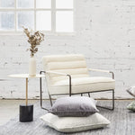 Darcy and Duke Cubica Chair - Boucle Cream Black Frame