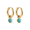 A Najo Heavenly Turquoise Gold Earrings