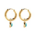 A Najo Heavenly Turquoise Gold Earrings