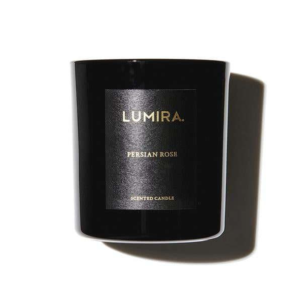 Lumira Glass Scented Candle Persian Rose