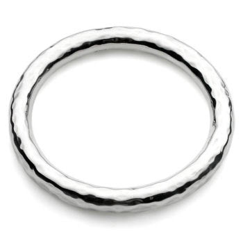 Iron Clay Beaten Tube Bangle, Sterling silver - IronClay - Jewellery - Paloma + Co Adelaide Boutique