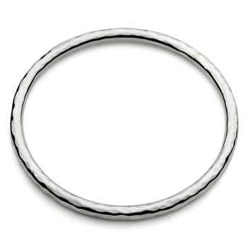 Iron Clay Beaten Sterling Silver bangle - IronClay - Jewellery - Paloma + Co Adelaide Boutique