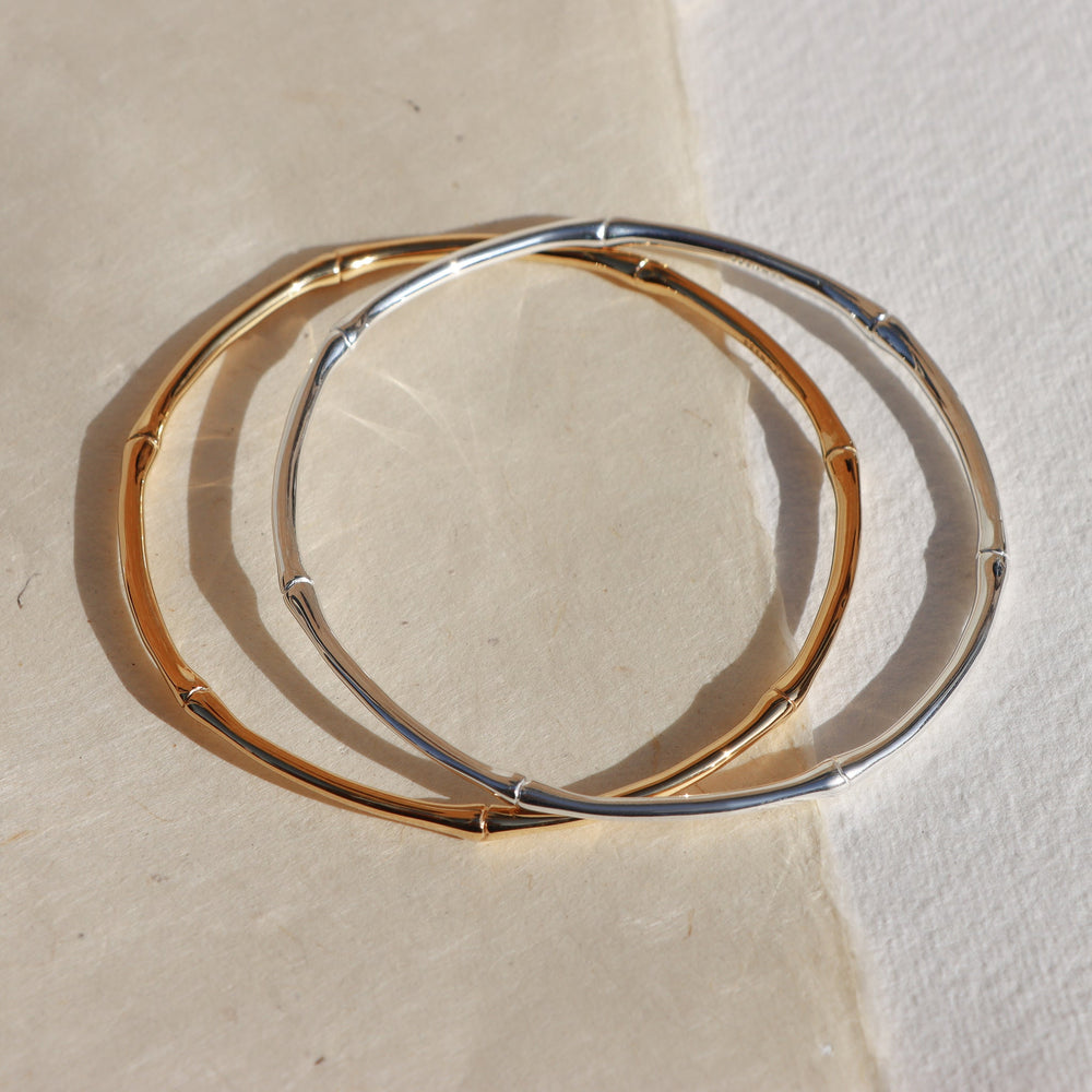 Najo Bamboo Silver Bangle