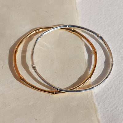 Najo Bamboo Silver Bangle