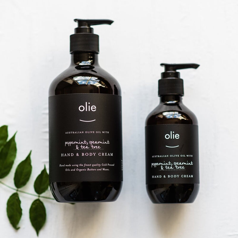 Olieve and Olie Body Cream Peppermint, Spearmint, TeaTree