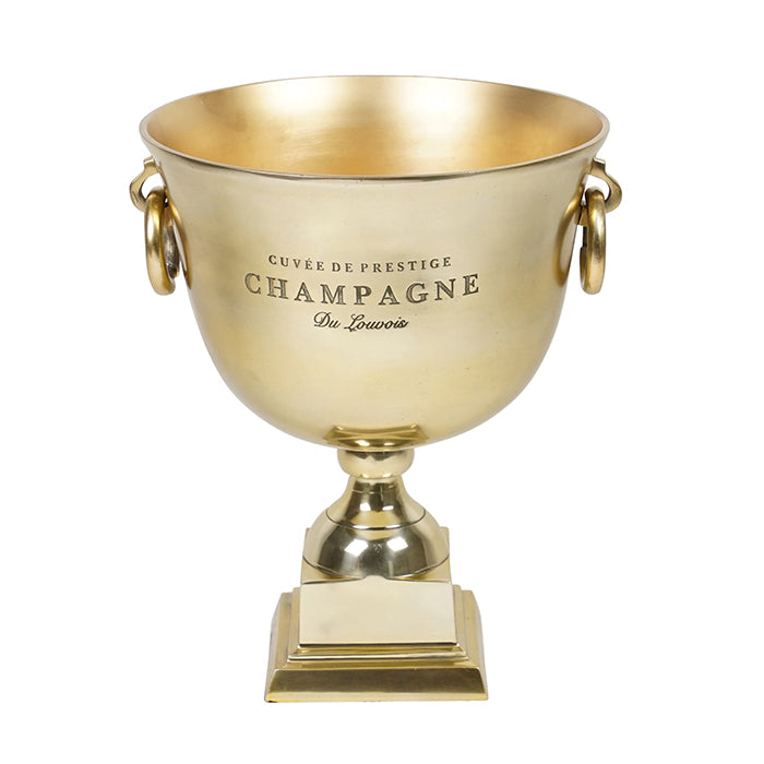 Champagne Bucket on Pedestal Gold Small