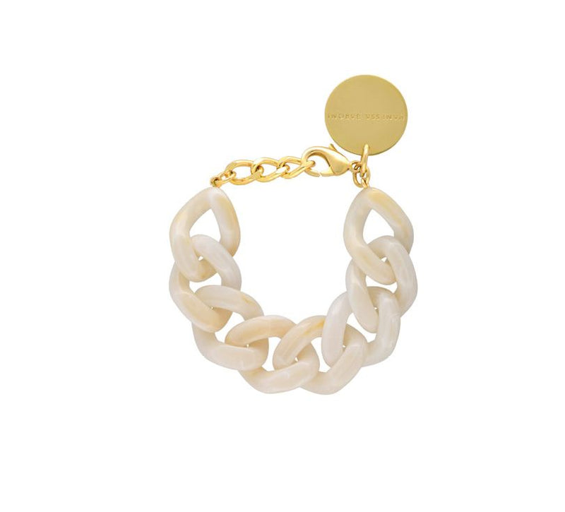 F Vanessa Baroni Chunky Chain Pearl Marble Bracelet