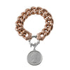 A Von Treskow Rose Gold Big Mama Bracelet with Sterling Silver Florin Coin