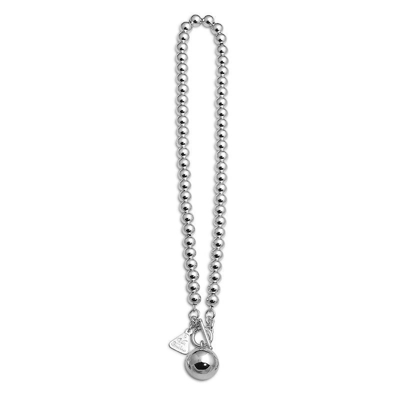 Von Treskow SILVER 8MM BALL NECKLACE WITH CHIME BALL  (50CM Chain) - Von Treskow - Jewellery - Paloma + Co Adelaide Boutique