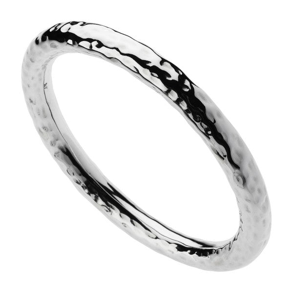 Najo, Sterling Silver beaten tube bangle - NAJO - Jewellery - Paloma + Co Adelaide Boutique