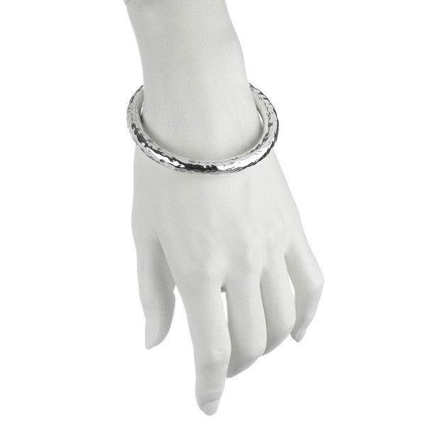 Najo, Sterling Silver beaten tube bangle - NAJO - Jewellery - Paloma + Co Adelaide Boutique