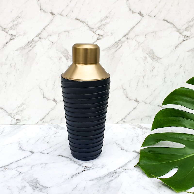 Clinq Cocktail Shaker Brass and Leather