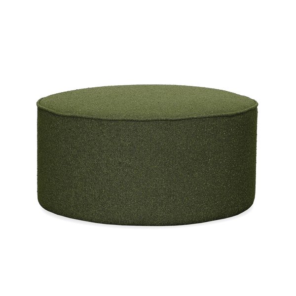 Darcy and Duke Belamy Piped Ottoman Large Forest Green