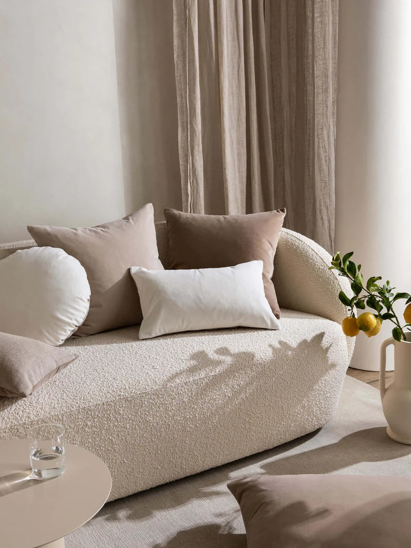 L and M Home Etro Almond Velvet and Linen Cushion