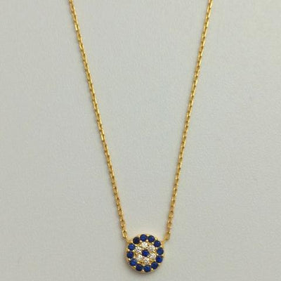 Gammie Sterling Silver Gold Plated Fine Link Eye Of Protection Necklace. - Gammies - Jewellery - Paloma + Co Adelaide Boutique