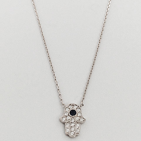 Gammie Sterling Silver Hamsa Hand Fine Link Chain Necklace - Gammies - Jewellery - Paloma + Co Adelaide Boutique