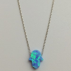Gammie Opal Humsa Fine Chain Gold Plated Necklace