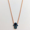 Hamsa Hand Turquoise Fine Chain Necklace